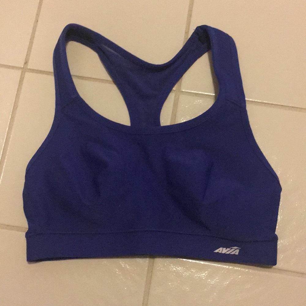 Blue sports bra